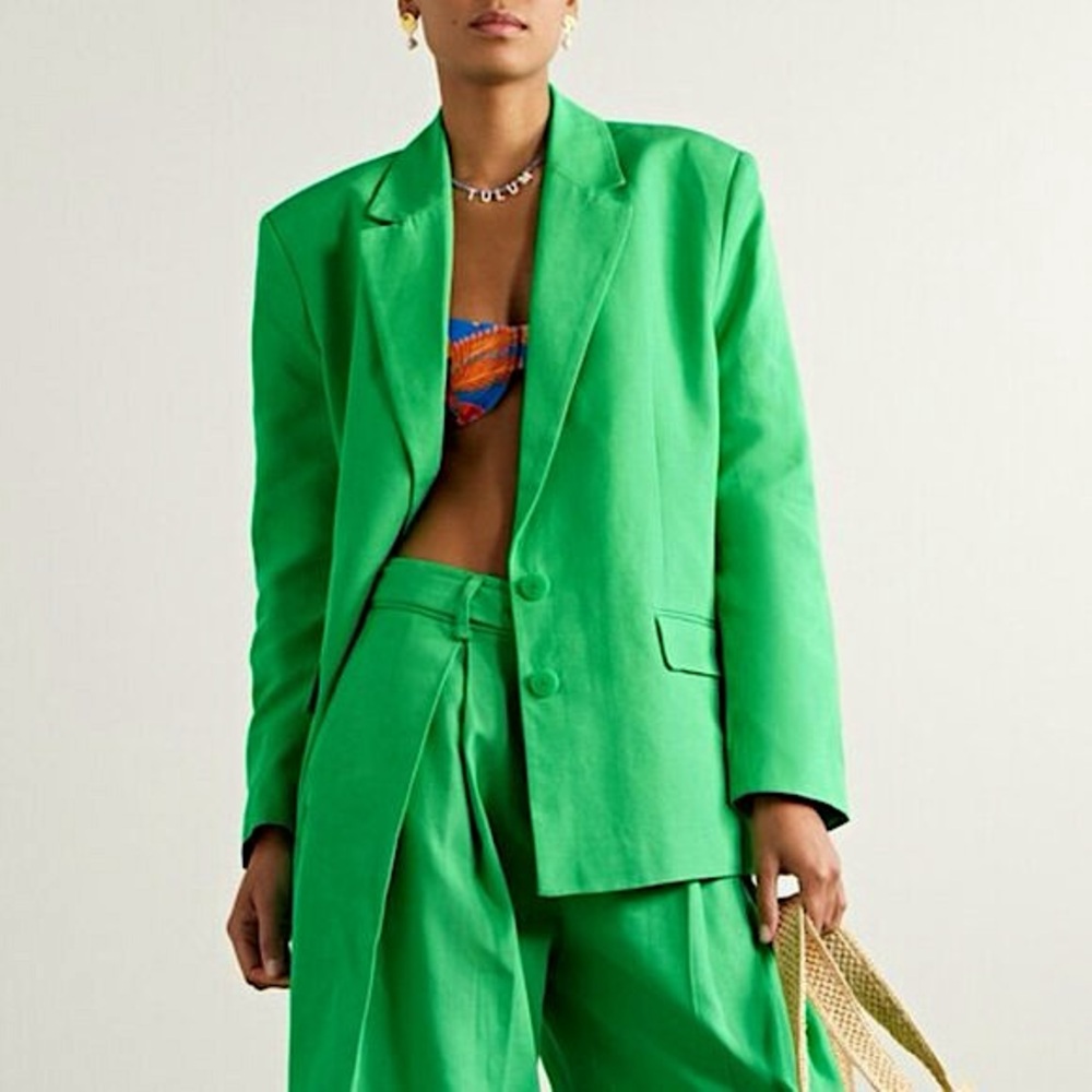 Farm Rio Garden Party Green oversized Blazer - Small